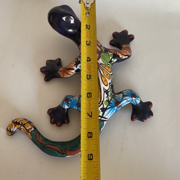 Vintage Amora Talavera Mexican Pottery Gecko Lizard  9” - Picture 5 of 7